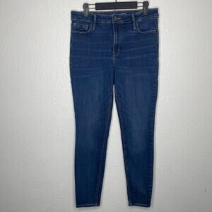 Old Navy Womens Jeans Size 12 Blue Rockstar Super Skinny High Rise Dark Wash